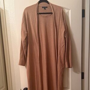 Tan Long (Ankle Length) Cardigan Duster